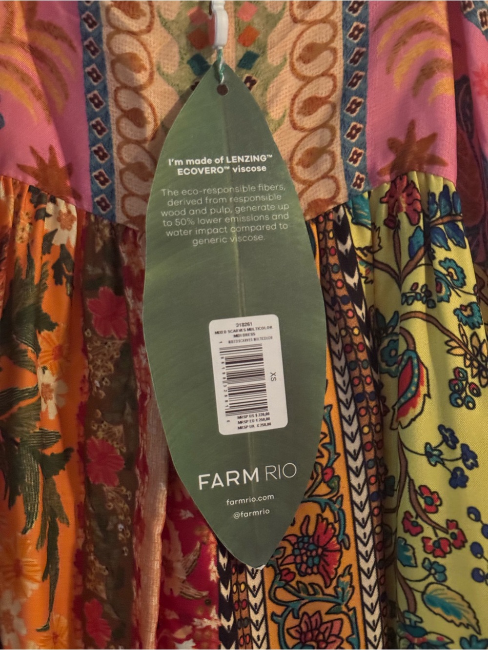 FARM Rio Vibrant Multi-Color Patchwork Maxi Dress - Picture 4 of 5
